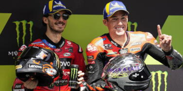 Vincitori delle due gare di Barcellona, Bagnaia ed Espargaro